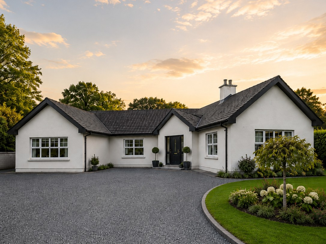 Stock image of a bungalow for ÉireShine window cleaning guide pricing